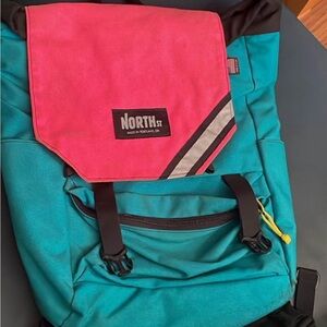 North ST Teal and Pink Backpack